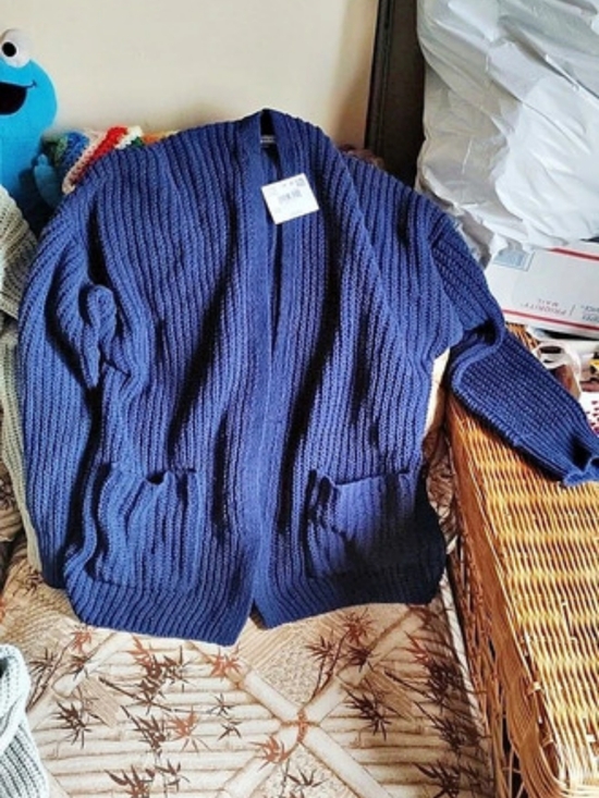 American Eagle Outfitters Sweaters - American Eagle Open-Front Cardigan Sweater Blue Medium
